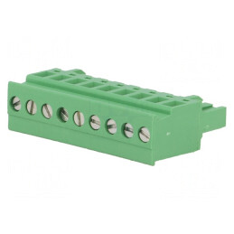 Regletă de Conexiuni Deconectabilă 5mm 9 Piste în Unghi Mufă | Electronic-mag.ro | Componente Electronice