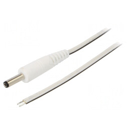 Cablu Alimentare DC 4,0/1,7 Alb 1,5m | Electronic-mag.ro | Componente Electronice