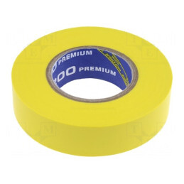 Bandă Electroizolantă Galbenă 19mm x 18m | Electronic-mag.ro | Componente Electronice
