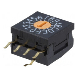 Întrerupător codificare HEX/BCD 16 poziții THT 1000MΩ | Electronic-mag.ro | Componente Electronice