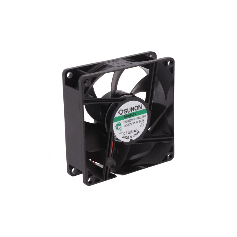 Ventilator DC Axial 12V 80x80x25mm 40,39m3/h 20,4dBA | Electronic-mag.ro | Componente Electronice