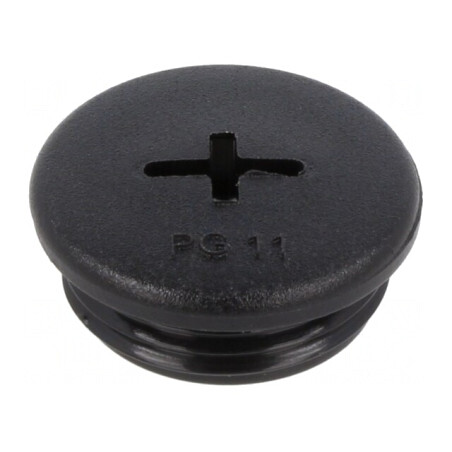 Capac de protecție PG11 poliamidă neagră 10buc. | Electronic-mag.ro | Componente Electronice