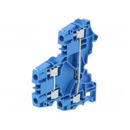 Conector Îmbinare Șine 0,2-6mm² 2 Piste 4 Borne Albastru SNK | Electronic-mag.ro | Componente Electronice
