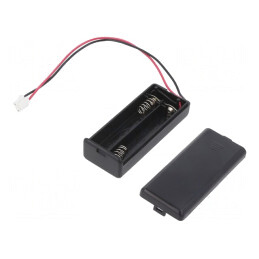 Suport Baterii AAA 2x 3pin cu Cabluri 150mm și Terminal | Electronic-mag.ro | Componente Electronice