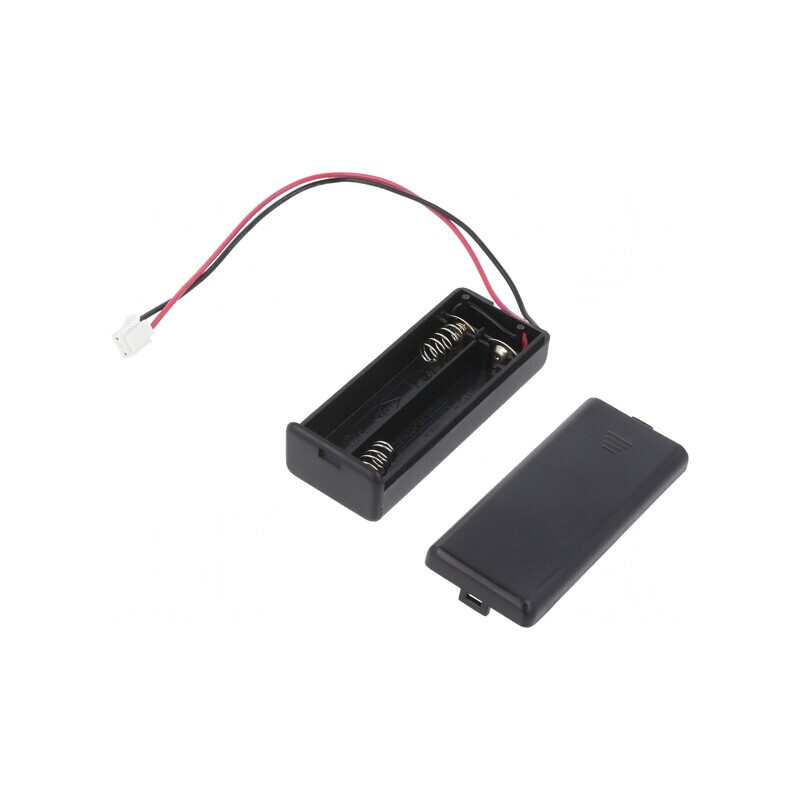 Suport Baterii AAA 2x 3pin cu Cabluri 150mm și Terminal | Electronic-mag.ro | Componente Electronice