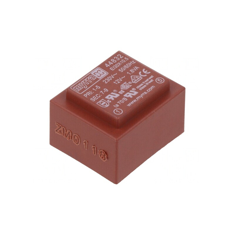 Transformator Încapsulat 1.8VA 230V 12V 150mA PCB | Electronic-mag.ro | Componente Electronice