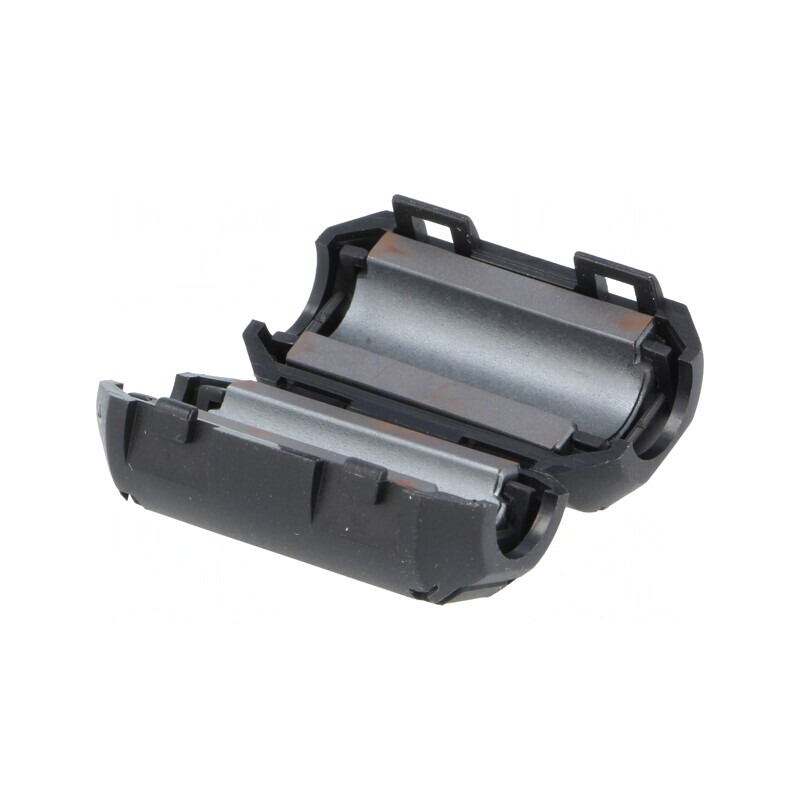 Ferită dublă pentru cablu rotund Ø 9mm 120Ω | Electronic-mag.ro | Componente Electronice
