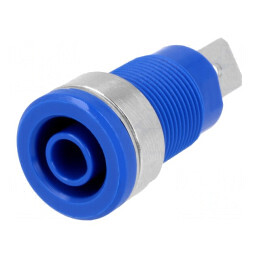 Soclu Banană 4mm 32A 1kV Albastru Pe Panou | Electronic-mag.ro | Componente Electronice