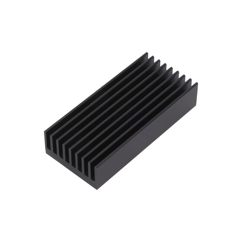 Radiator Extrudat Negru 75mm x 34,5mm x 16,5mm 5K/W | Electronic-mag.ro | Componente Electronice
