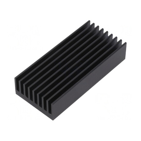 Radiator Extrudat Negru 75mm x 34,5mm x 16,5mm 5K/W | Electronic-mag.ro | Componente Electronice