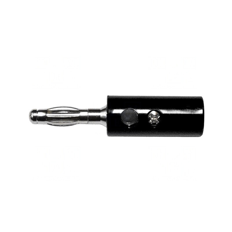 Mufă banană neagră 4mm 15A 1kVAC 43mm nichelat | Electronic-mag.ro | Componente Electronice