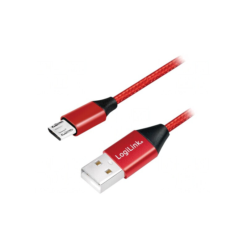 Cablu USB 2.0 USB A la USB B Micro 0.3m Roșu | Electronic-mag.ro | Componente Electronice