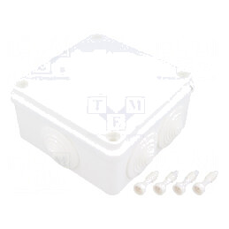 Cutie de Conexiuni IP65 Albă 100x100x50 mm | Electronic-mag.ro | Componente Electronice