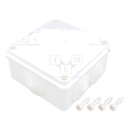 Cutie de Conexiuni IP65 Albă 100x100x50 mm | Electronic-mag.ro | Componente Electronice