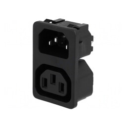Conector Alimentare AC 10A 250VAC IEC 60320 | Electronic-mag.ro | Componente Electronice