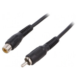 Cablu RCA Soclu-Mufă 10m Negru | Electronic-mag.ro | Componente Electronice