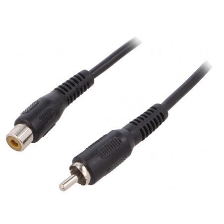 Cablu RCA Soclu-Mufă 10m Negru | Electronic-mag.ro | Componente Electronice