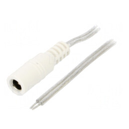 Cablu Electric 2x0,5mm2 Soclu DC 5,5/2,1 Transparent | Electronic-mag.ro | Componente Electronice