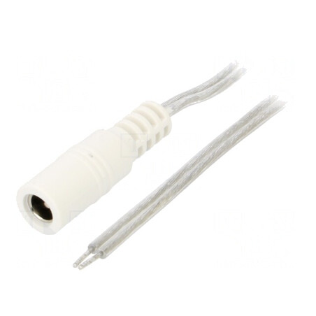 Cablu Electric 2x0,5mm2 Soclu DC 5,5/2,1 Transparent | Electronic-mag.ro | Componente Electronice