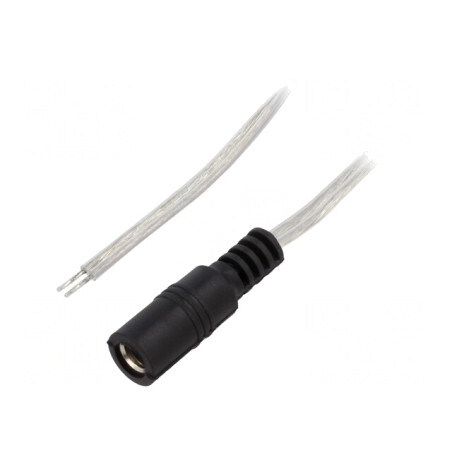 Cablu Alimentare 2x0,5mm2 cu Mufă DC 5,5/2,5 Transparentă | Electronic-mag.ro | Componente Electronice