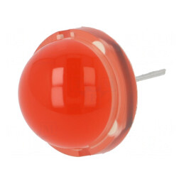 LED Roșu 20mm 500-900mcd Convex 120° | Electronic-mag.ro | Componente Electronice