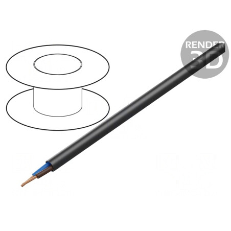 Cablu Electric Negru 2x1.5mm2 Gumat 450/750V | Electronic-mag.ro | Componente Electronice