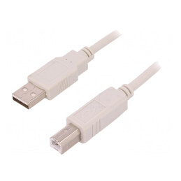 Cablu USB 2.0 A-B 3m Alb | Electronic-mag.ro | Componente Electronice