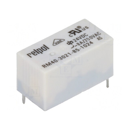 Releu Electromagnetic SPST-NO 24VDC 8A | Electronic-mag.ro | Componente Electronice