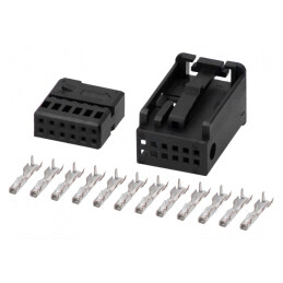 Carcasă Conector Quadlock 12 Pin Neagră | Electronic-mag.ro | Componente Electronice