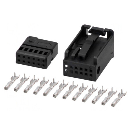 Carcasă Conector Quadlock 12 Pin Neagră | Electronic-mag.ro | Componente Electronice