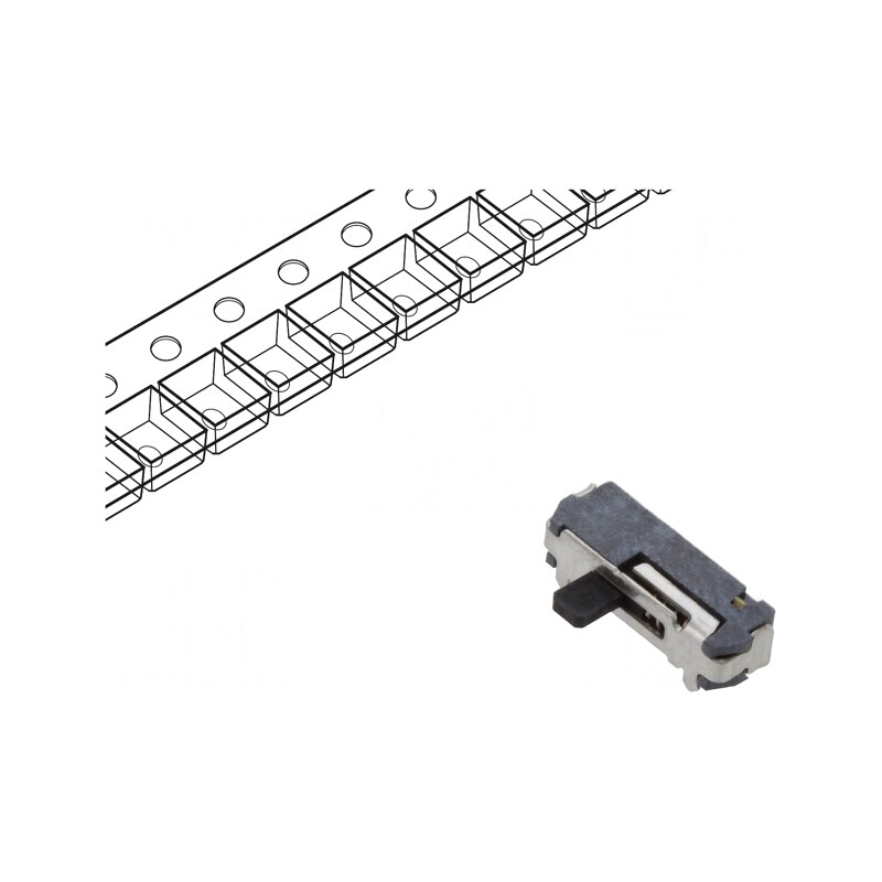 Comutator glisant SPDT 0,3A 4VDC SMT | Electronic-mag.ro | Componente Electronice Comutator glisant SPDT 0,3A 4VDC SMT | Electronic-mag.ro | Componente Electronice