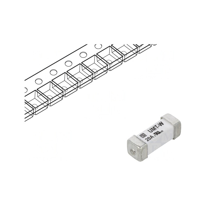 Siguranță Întârziere 20A 125V SMD Cupru | Electronic-mag.ro | Componente Electronice