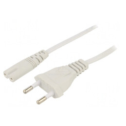Cablu Alimentare Negru 3m 2x0,5mm2 CEE 7/16 la IEC C7 | Electronic-mag.ro | Componente Electronice