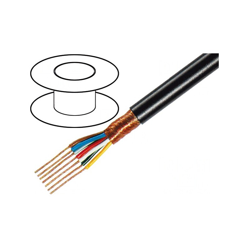 Cablu microfon 7x0.25mm² negru OFC -15÷70°C | Electronic-mag.ro | Componente Electronice