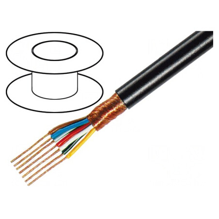 Cablu microfon 7x0.25mm² negru OFC -15÷70°C | Electronic-mag.ro | Componente Electronice
