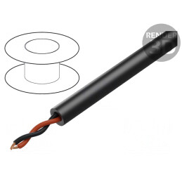 Cablu Difuzor 2x16AWG OFC Negru Neecranat | Electronic-mag.ro | Componente Electronice
