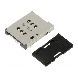 Conector Nano SIM dublu push-push SMT 6 PIN | Electronic-mag.ro | Componente Electronice