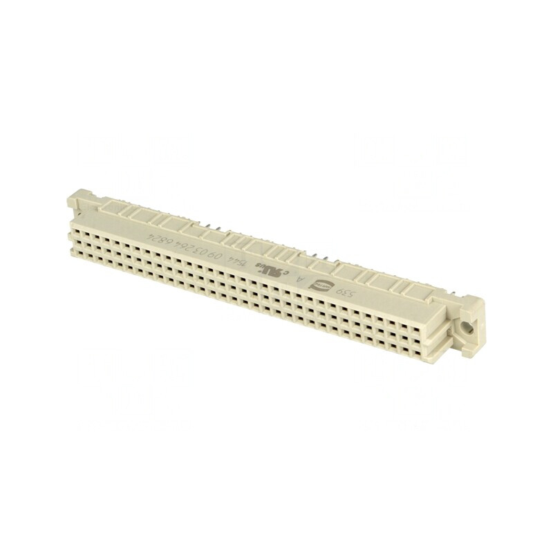 Soclu DIN 41612 tip C mamă 64 PIN THT drept termoplast | Electronic-mag.ro | Componente Electronice
