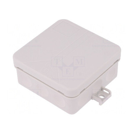Cutie de conexiuni IP55 gri 85x85x37mm | Electronic-mag.ro | Componente Electronice