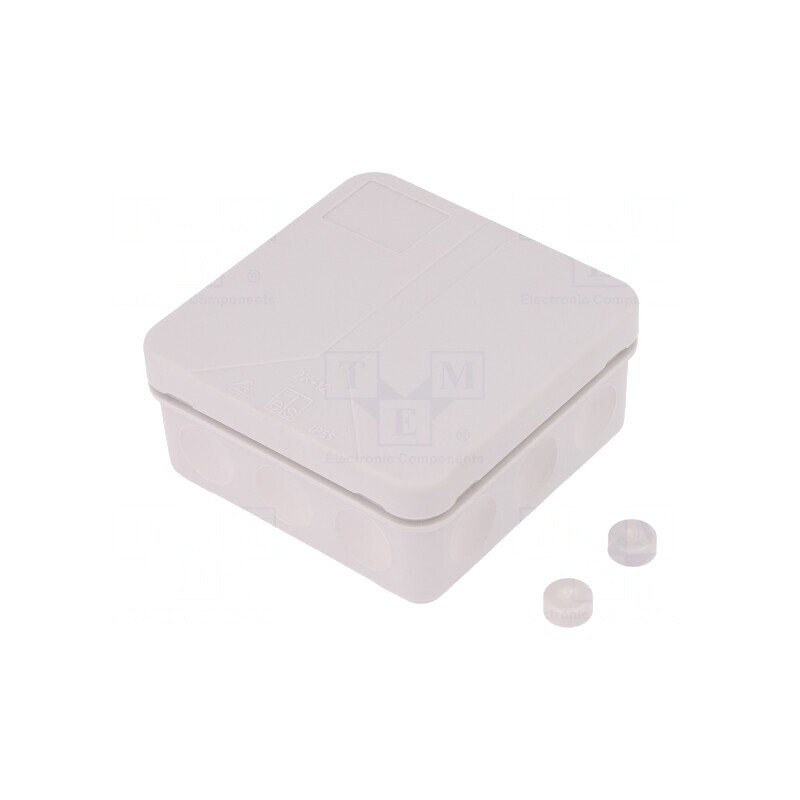 Cutie de Conexiuni IP55 Gri 85x85x37mm | Electronic-mag.ro | Componente Electronice
