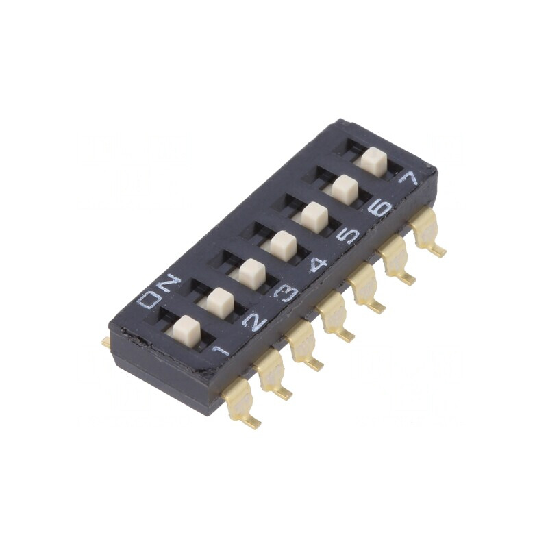 Comutator DIP-SWITCH 7 Secțiuni ON-OFF 24VDC | Electronic-mag.ro | Componente Electronice