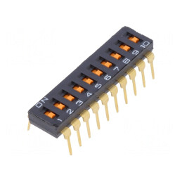Comutator DIP-SWITCH 10 Secțiuni ON-OFF 24VDC | Electronic-mag.ro | Componente Electronice
