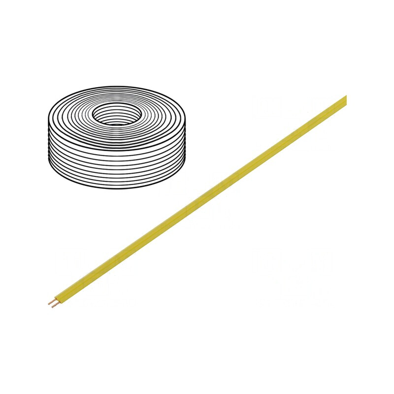 Cablu Electric 2x0.14mm² 250V 5m Galben | Electronic-mag.ro | Componente Electronice