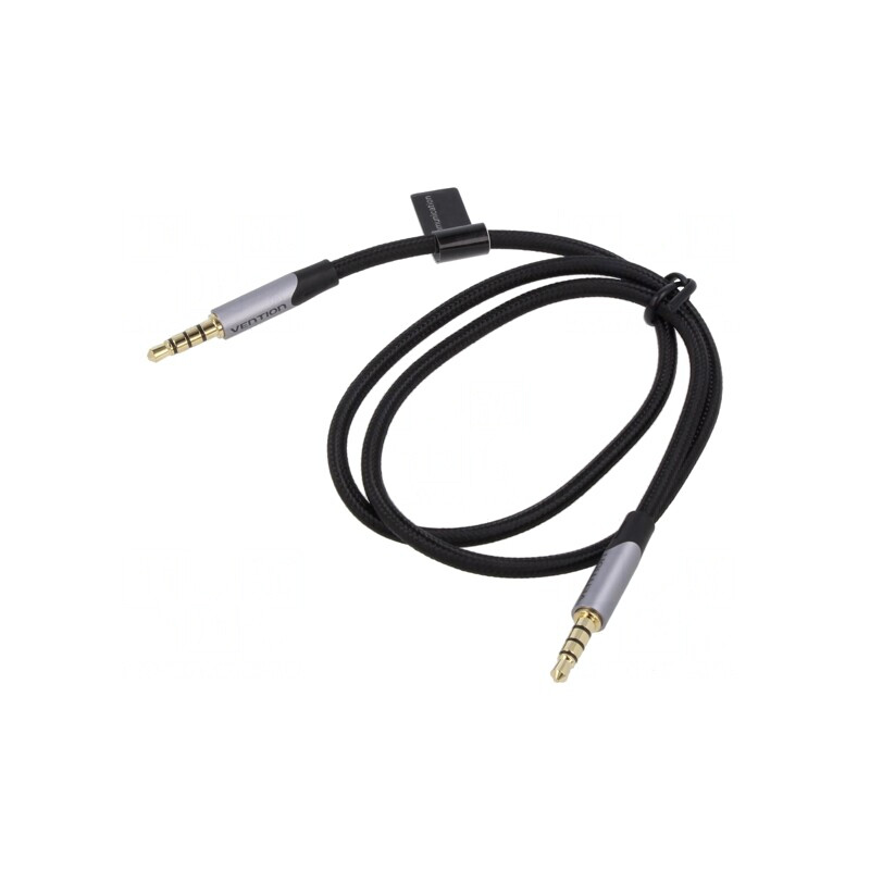 Cablu Audio Jack 3.5mm 4-Pin 0.5m Negru | Electronic-mag.ro | Componente Electronice