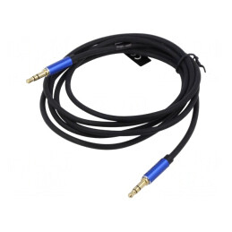 Cablu Audio Jack 3,5mm 3pin 1,5m Negru | Electronic-mag.ro | Componente Electronice