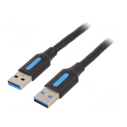 Cablu USB 3.0 A-A 1m Negru | Electronic-mag.ro | Componente Electronice