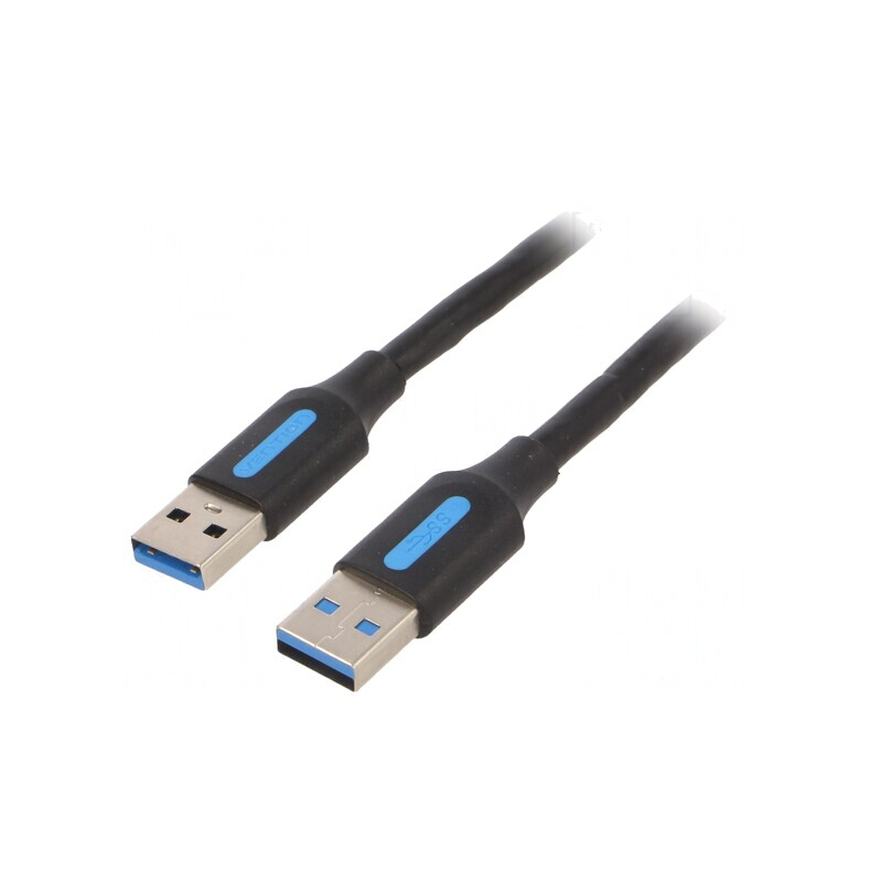 Cablu USB 3.0 A-A 1m Negru | Electronic-mag.ro | Componente Electronice