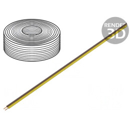 Cablu Electric LiYz 2x0,14mm2 5m 250V Maro-Galben | Electronic-mag.ro | Componente Electronice