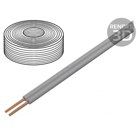 Cablu Electric Gri 2x0.14mm2 5m 250V | Electronic-mag.ro | Componente Electronice