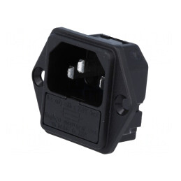 Conector alimentare AC tată 10A 250V IEC 60320 | Electronic-mag.ro | Componente Electronice